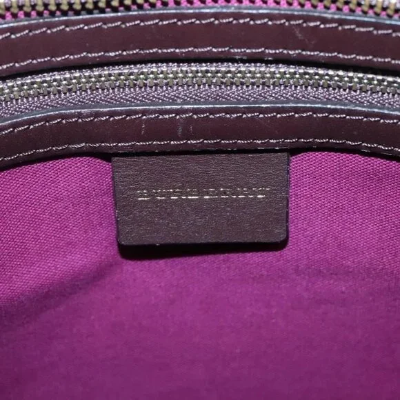 BURBERRY Nova Check Tote Bag Wool Green Gold